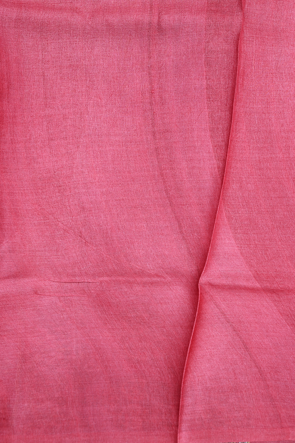 Tussar Silk Saree In Grape Purple With Floral Printed Buttas