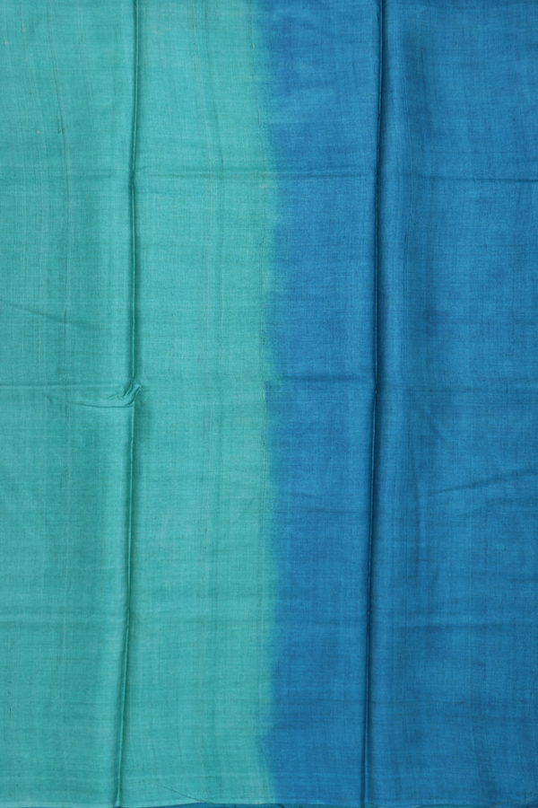 Tussar Silk Saree In Green With Printed Design