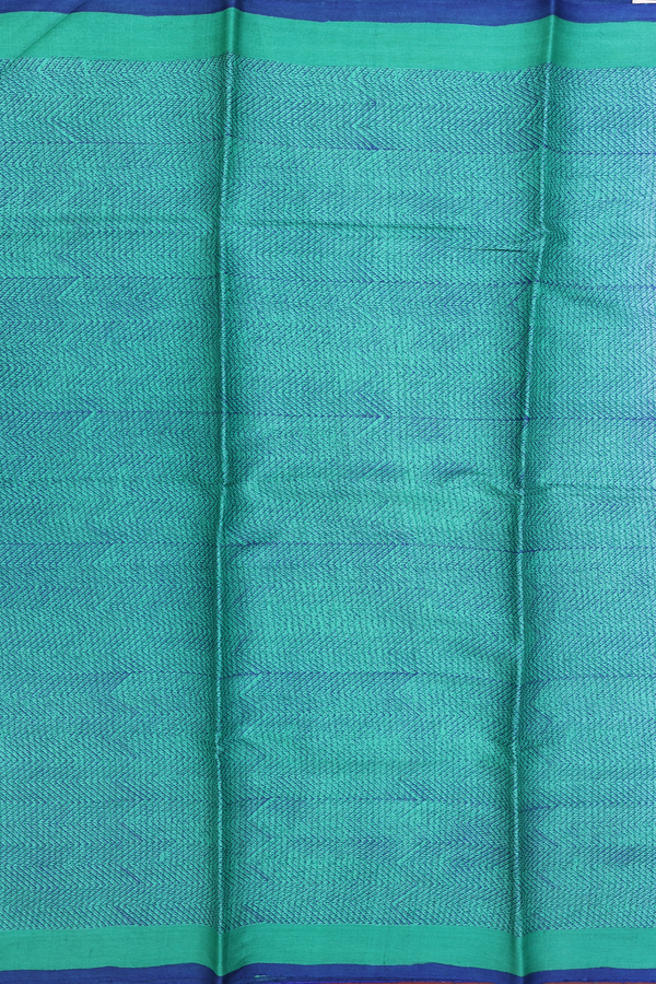 Tussar Silk Saree In Green With Printed Design