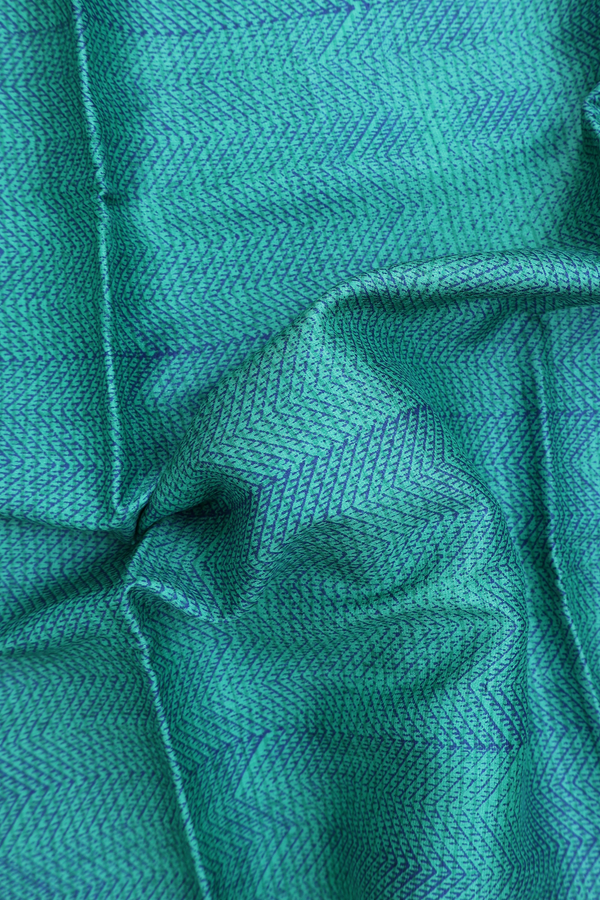 Tussar Silk Saree In Green With Printed Design