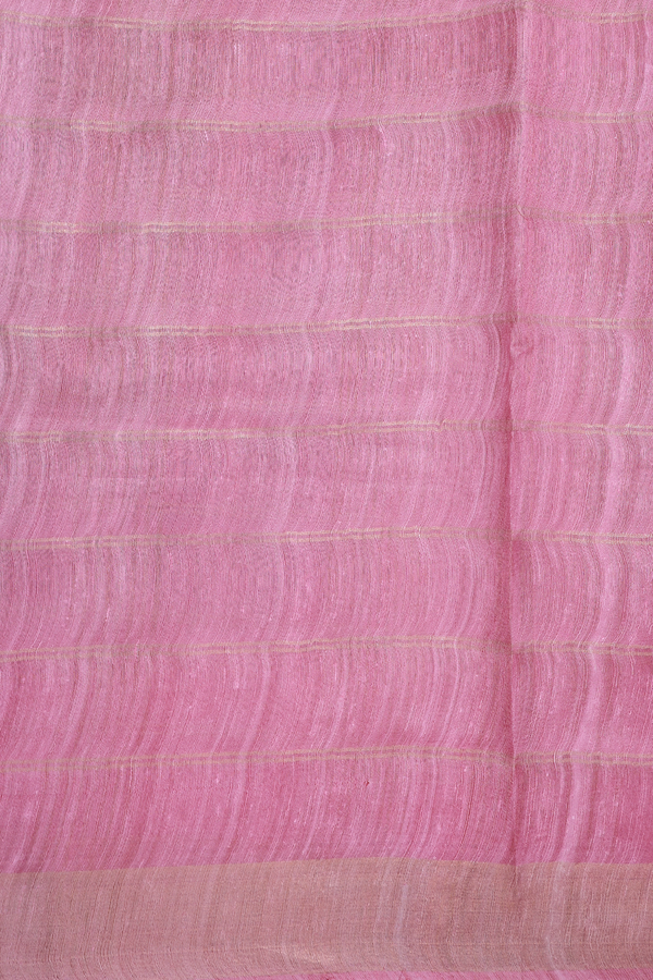 Tussar Silk Saree In Grey With Checks Design