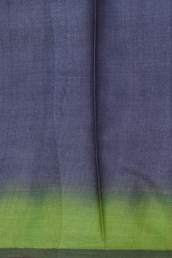 Tussar Silk Saree In Grey With Floral Design