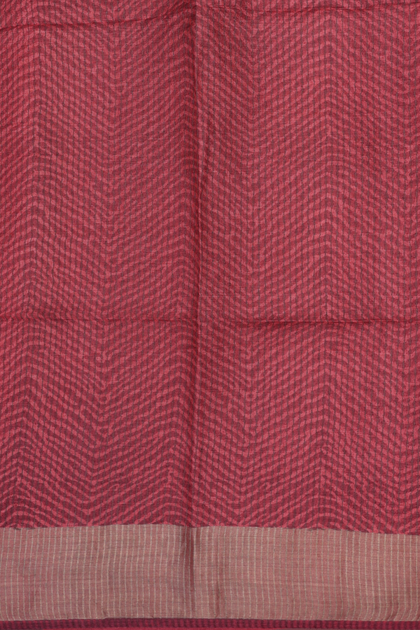 Tussar Silk Saree In Grey With Printed Design