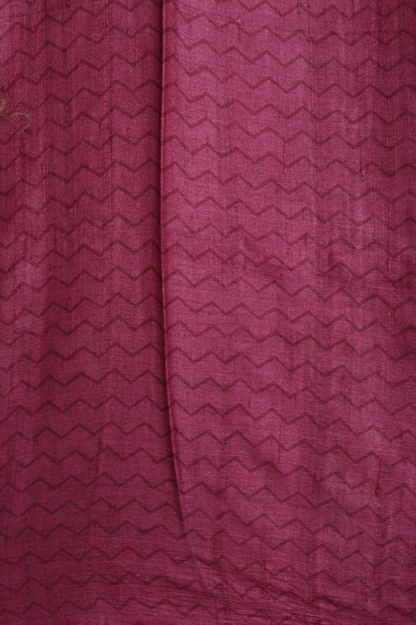 Tussar Silk Saree In Light Brown With Allover Floral Design