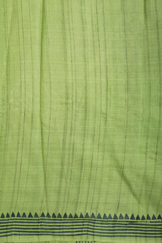 Tussar Silk Saree In Light Green With Allover Printed Design