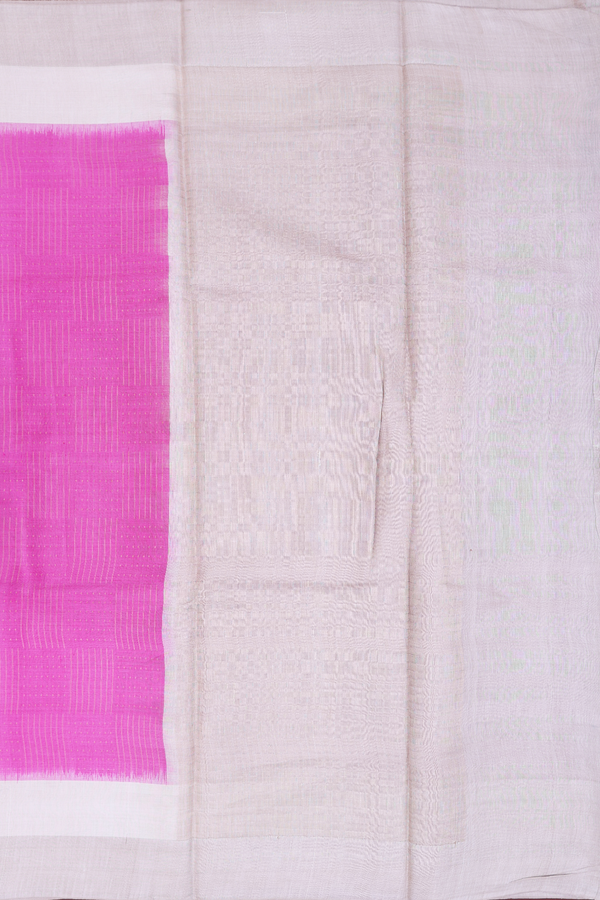 Tussar Silk Saree In Lotus Pink With Allover Design