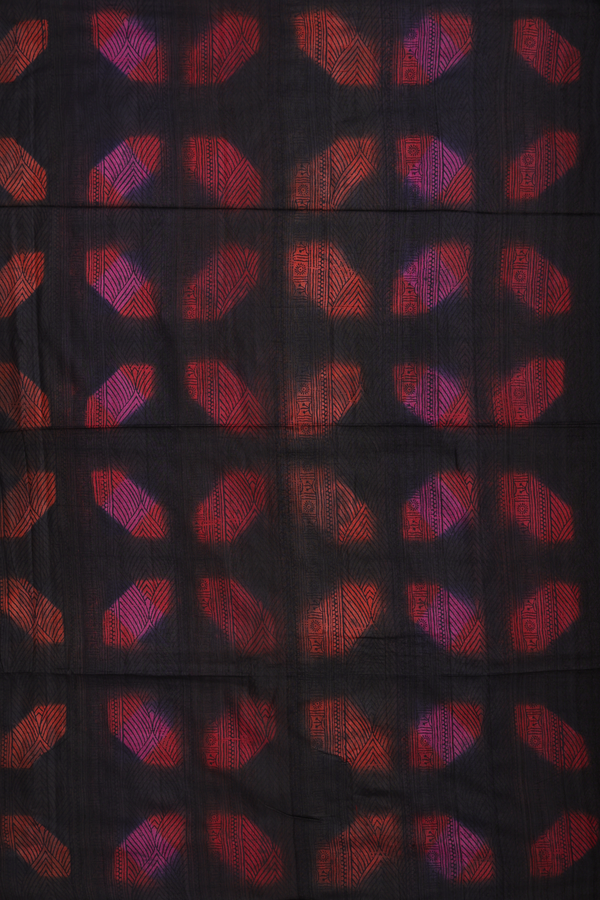 Tussar Silk Saree In Magenta With Diamond Printed Design