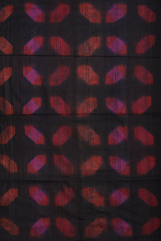 Tussar Silk Saree In Magenta With Diamond Printed Design