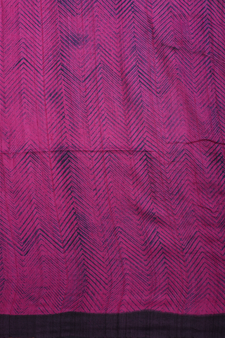 Tussar Silk Saree In Magenta With Diamond Printed Design
