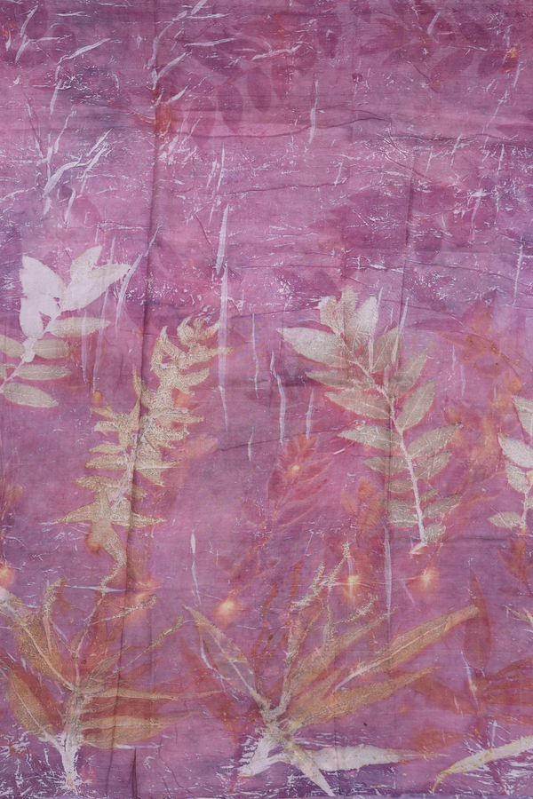 Tussar Silk Saree In Mauve With Printed Design