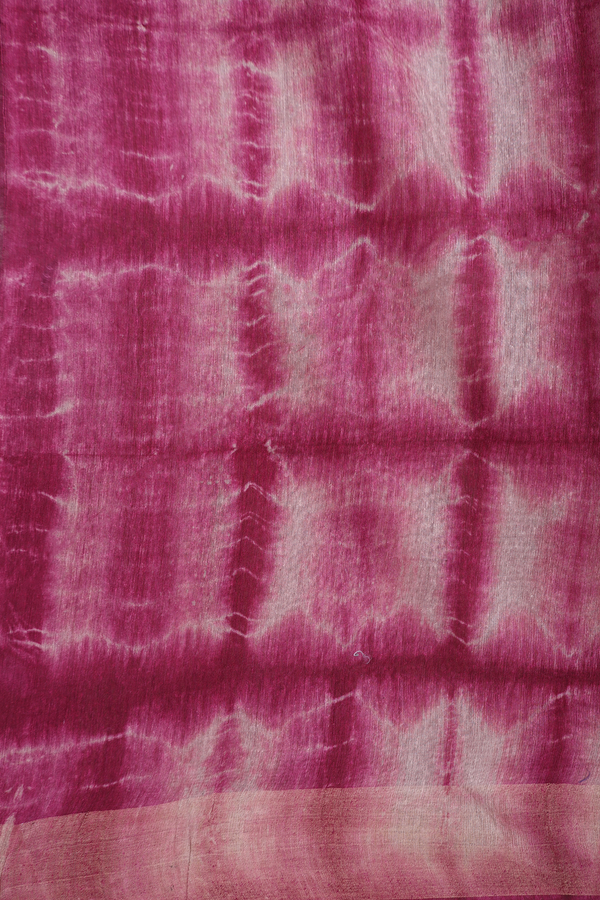 Tussar Silk Saree In Mulberry With Allover Design