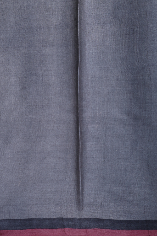 Tussar Silk Saree In Mulberry With Printed Design
