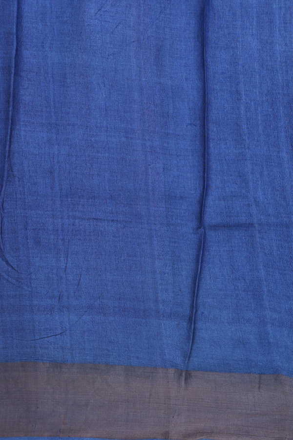 Tussar Silk Saree In Mulberry With Printed Design