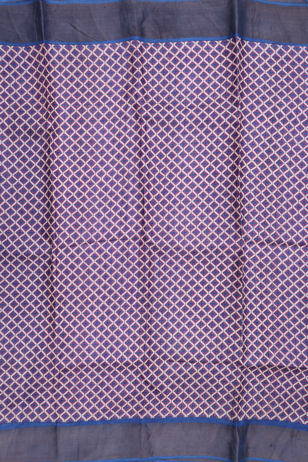 Tussar Silk Saree In Mulberry With Printed Design