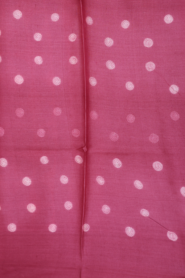 Tussar Silk Saree In Mulberry With Shibori Design