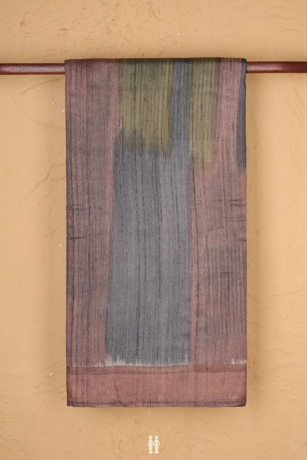 Tussar Silk Saree In Multicolor With Allover Design