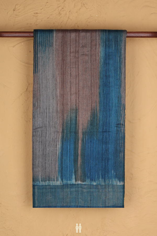 Tussar Silk Saree In Multicolor With Allover Design