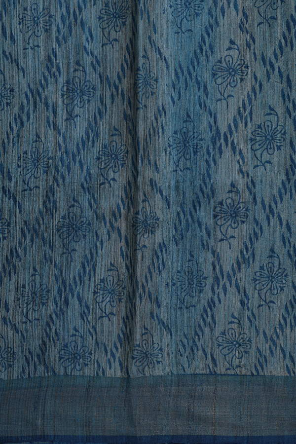Tussar Silk Saree In Multicolor With Allover Design