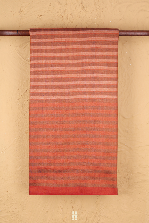 Tussar Silk Saree In Multicolor With Checks Design