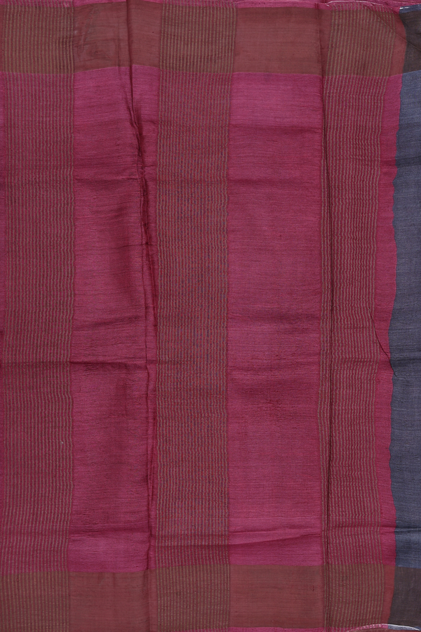 Tussar Silk Saree In Multicolor With Chevron Design