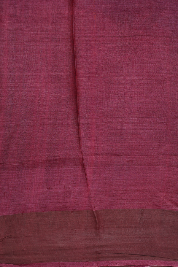 Tussar Silk Saree In Multicolor With Chevron Design