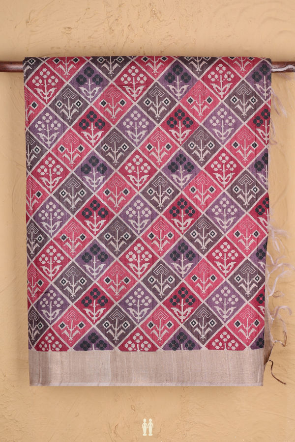 Tussar Silk Saree In Multicolor With Printed Design