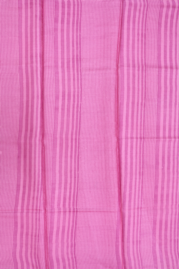 Tussar Silk Saree In Mustard Yellow With Chevron Design
