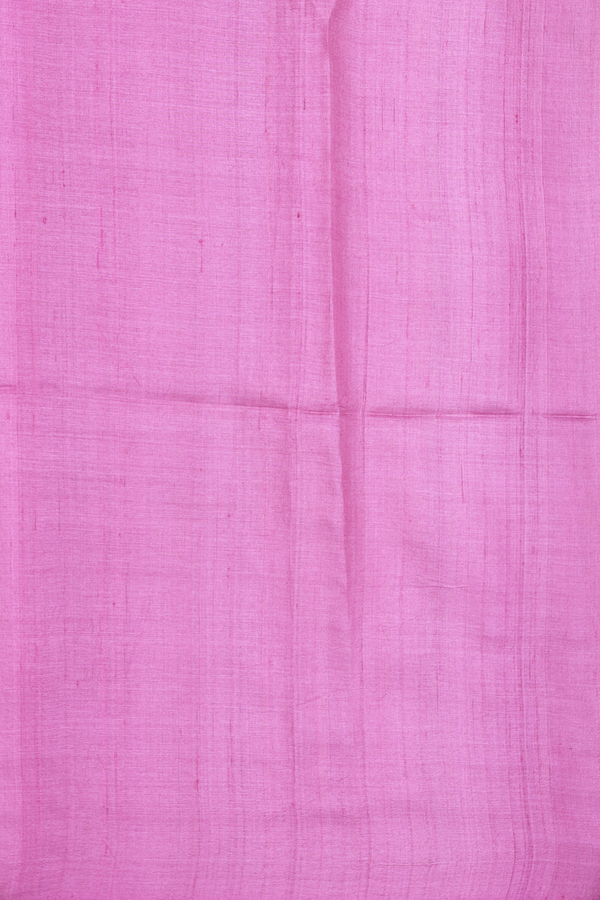Tussar Silk Saree In Orchid Purple With Floral Design
