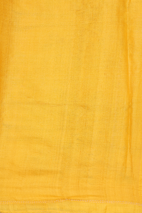 Tussar Silk Saree In Oxford Brown With Hand Embroidered Pallu