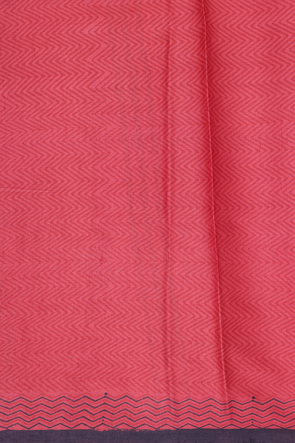 Tussar Silk Saree In Oxford Grey With Leaf Design