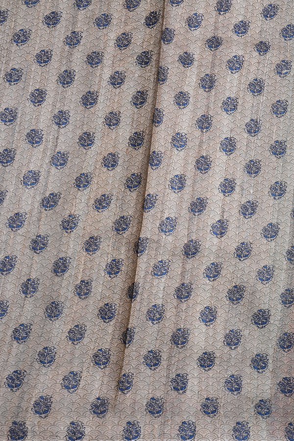 Tussar Silk Saree In Pastel Brown With Allover Design