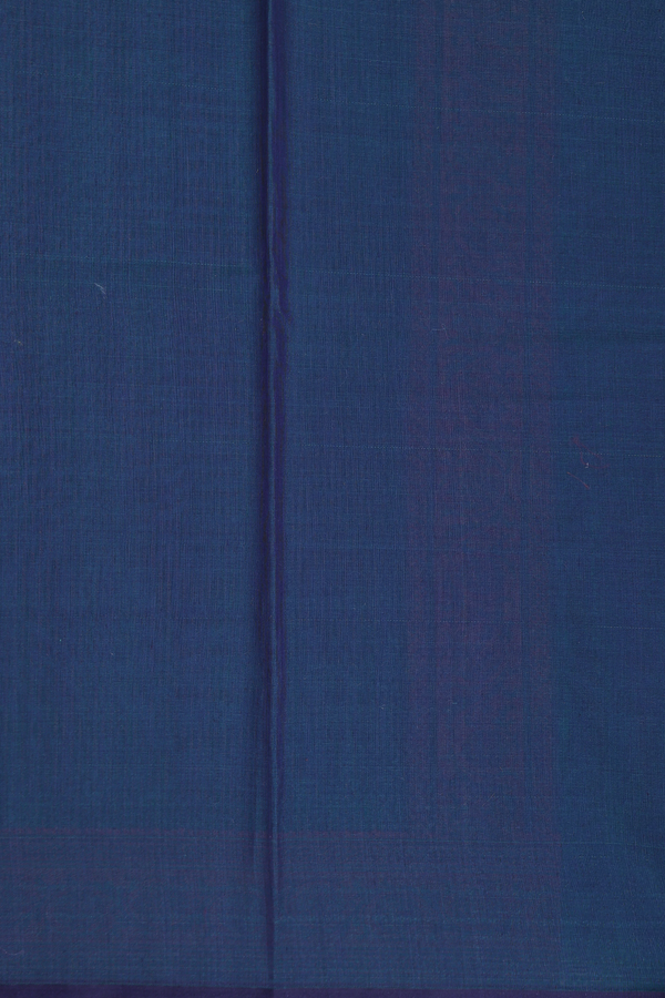 Tussar Silk Saree In Peacock Blue With Threadwork Buttas
