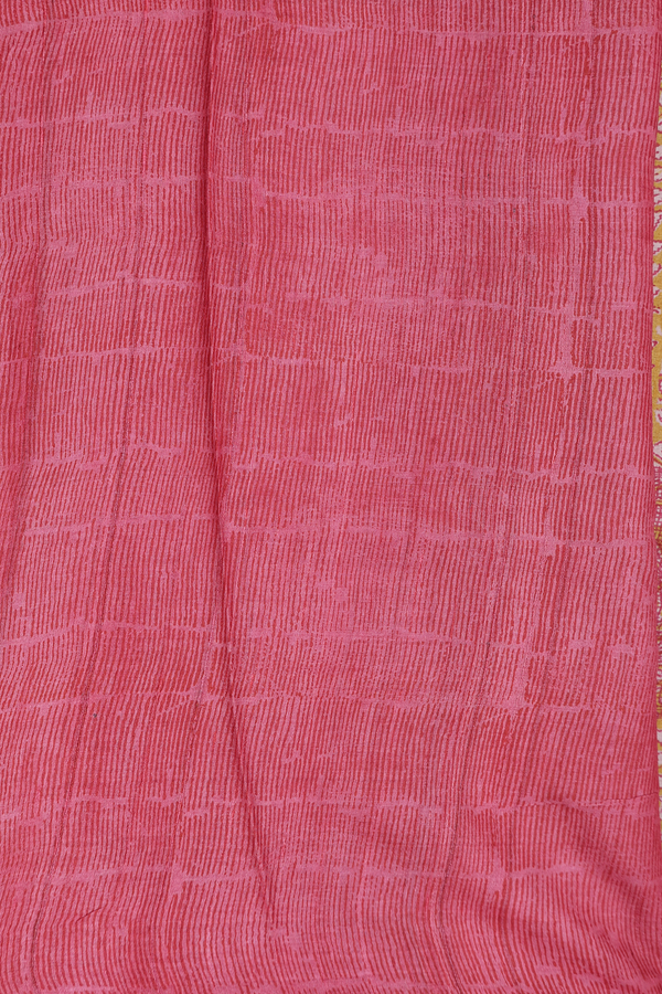 Tussar Silk Saree In Peanut Brown With Floral Printed Design