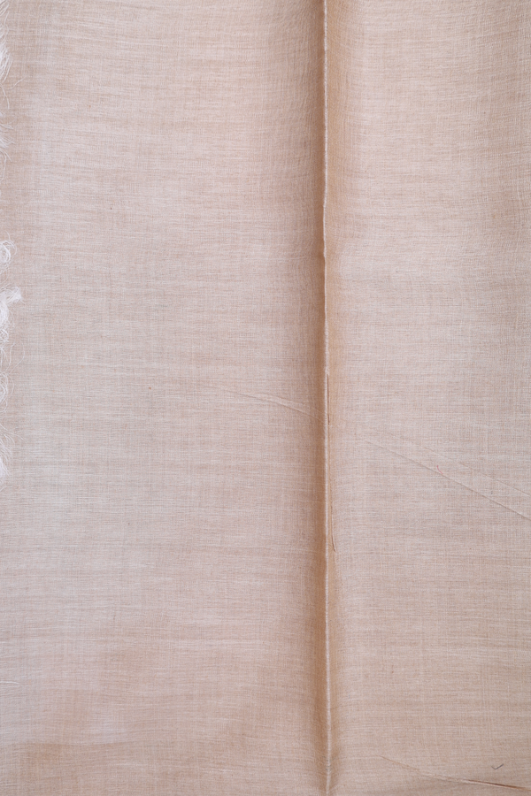 Tussar Silk Saree In Pine Green With Zari Buttas