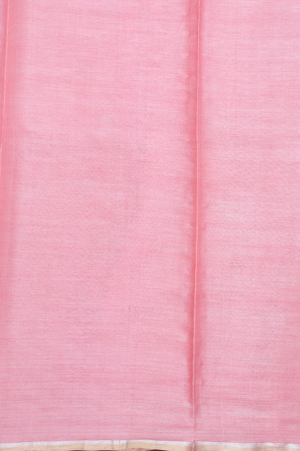 Tussar Silk Saree In Pink With Allover Buttas