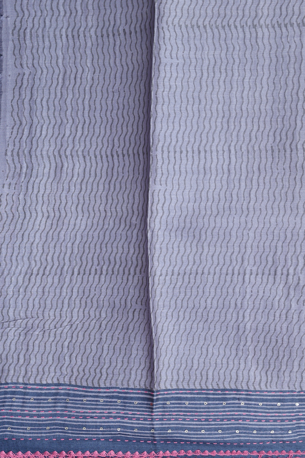 Tussar Silk Saree In Pink With Printed Design