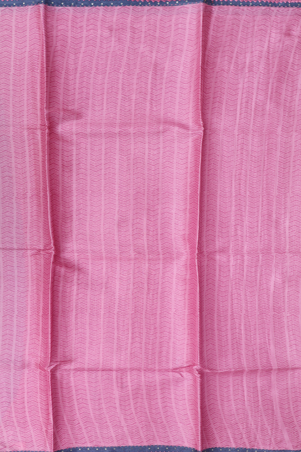 Tussar Silk Saree In Pink With Printed Design