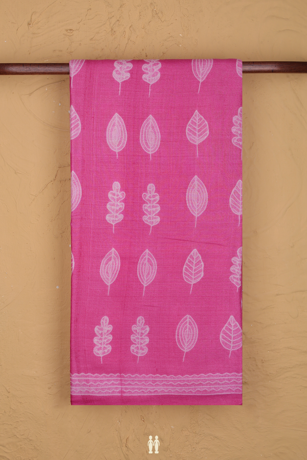 Tussar Silk Saree In Pink With Shibori Design