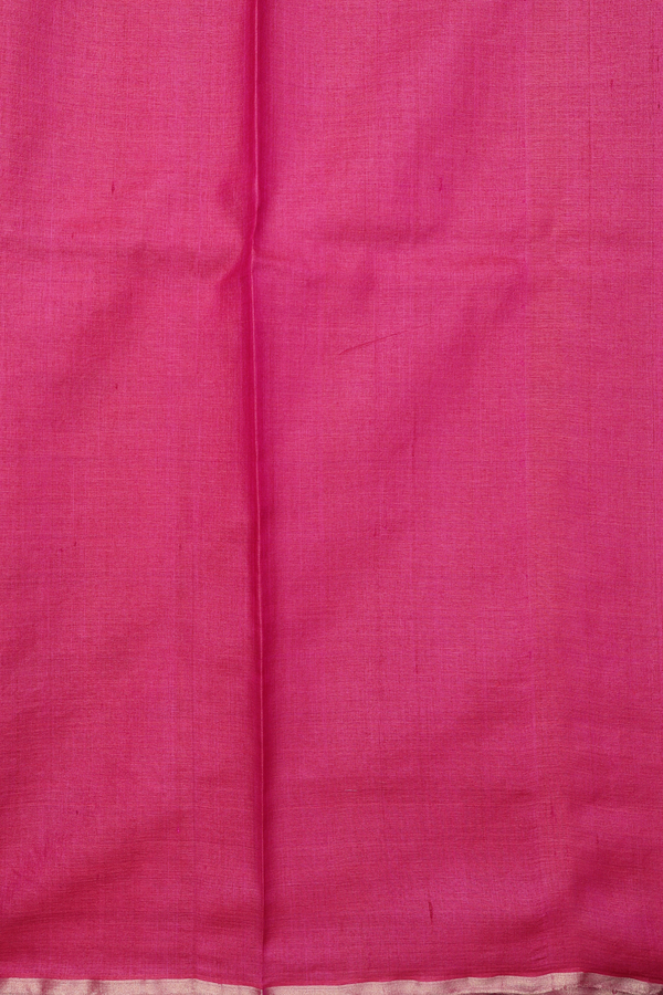 Tussar Silk Saree In Plain Dual Tone With Zari Border