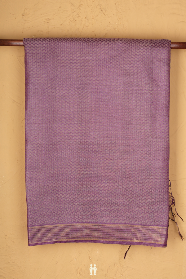 Tussar Silk Saree In Purple With Allover Design