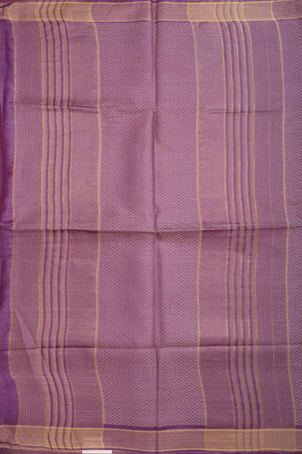 Tussar Silk Saree In Purple With Allover Design
