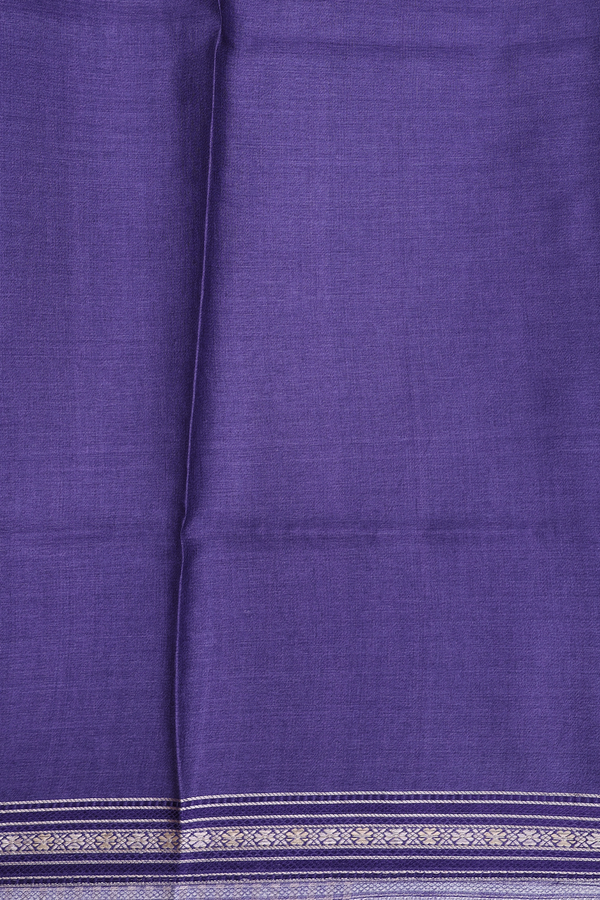 Tussar Silk Saree In Purple With Allover Design