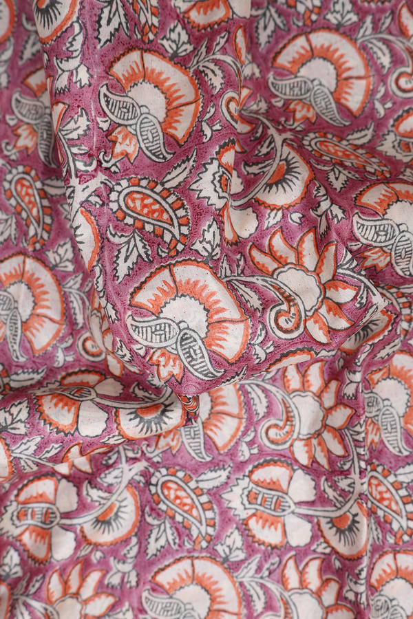 Tussar Silk Saree In Purple With Allover Design