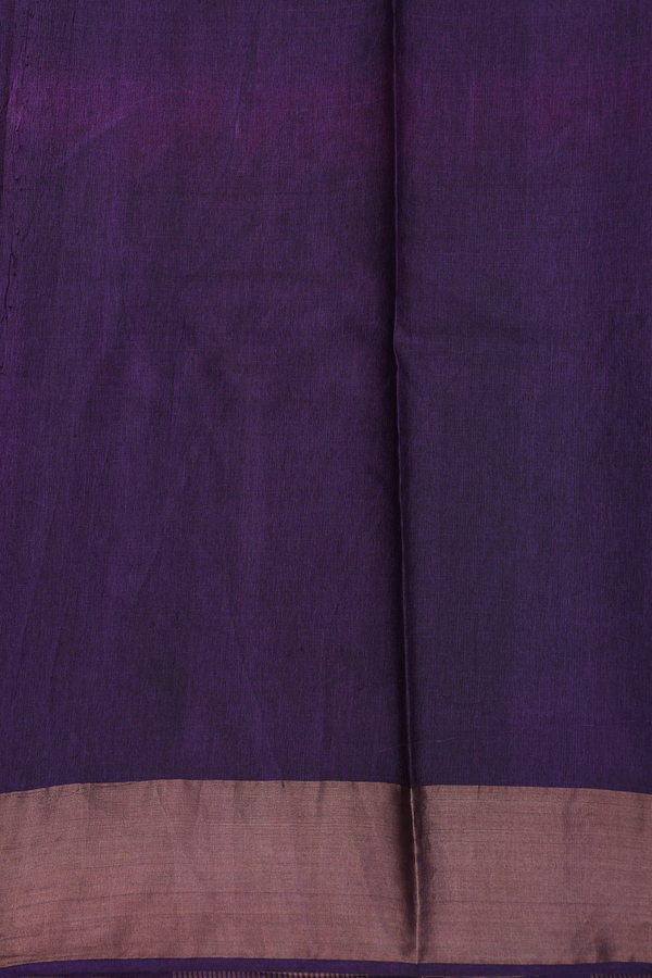 Tussar Silk Saree In Purple With Floral Printed Design
