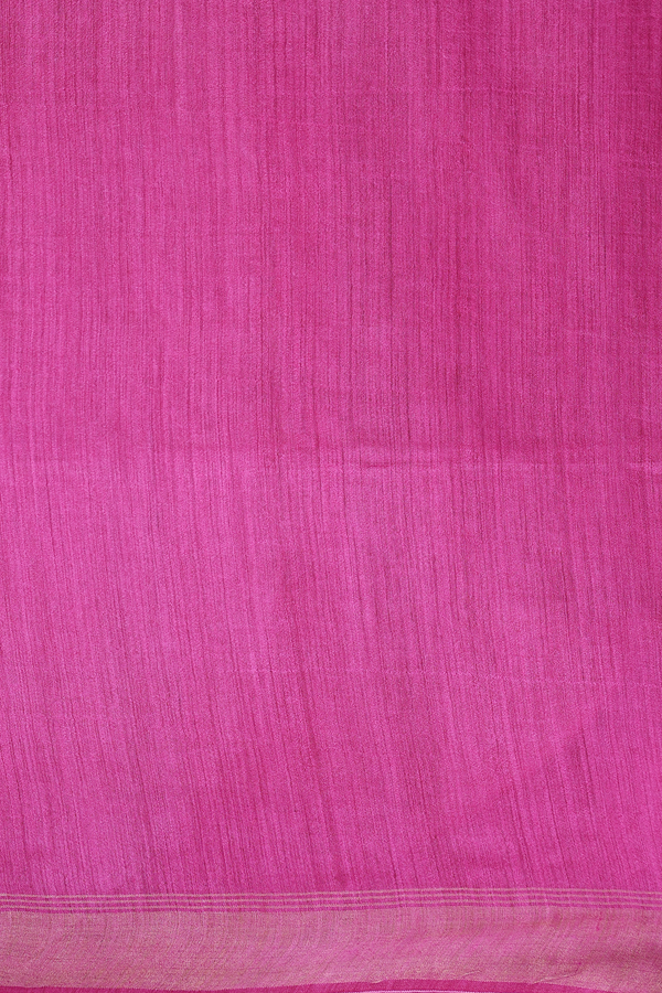 Tussar Silk Saree In Purple With Paisley Buttas