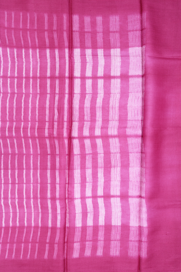 Tussar Silk Saree In Purplish Pink With Printed Design