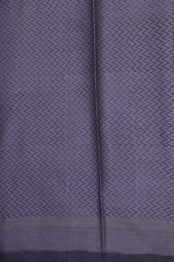 Tussar Silk Saree In Rose Brown With Floral Design