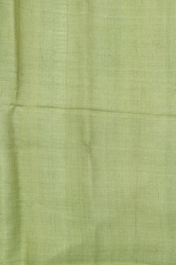 Tussar Silk Saree In Shades Of Blue With Printed Design