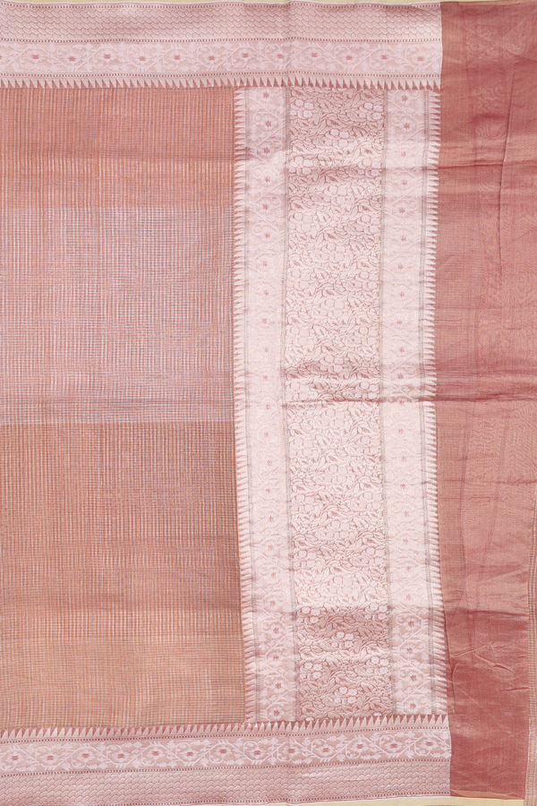 Tussar Silk Saree In Shades Of Brown With Allover Design