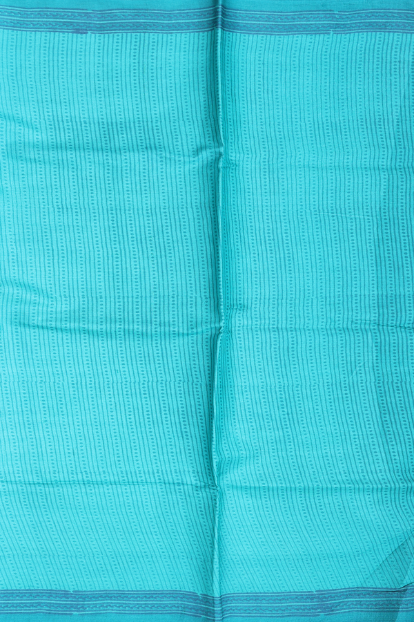 Tussar Silk Saree In Teal Green With Printed Design